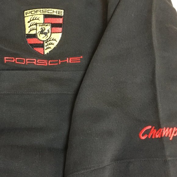 Porsche CUBAVERA Brand Men's Size is XL Black Porsche Shield Crest Logo SS Shirt - Picture 4 of 11